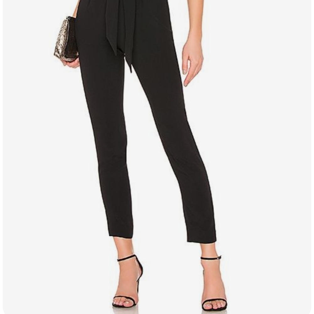 IRO Anis Black Sleeveless Jumpsuit with Waist Tie - Picture 3 of 8